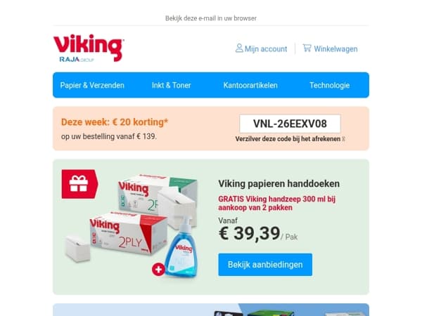 Gratis handzeep bij papieren handdoeken