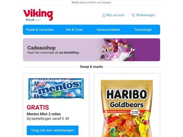 🎁 Kies uw gratis cadeau