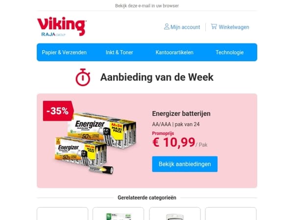 ⚡️ 35% korting op Energizer batterijen