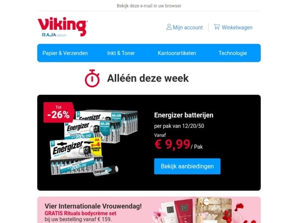 Energizer batterijen vanaf 9,99