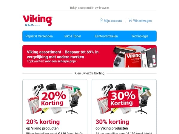 Tot 30% korting op Viking producten