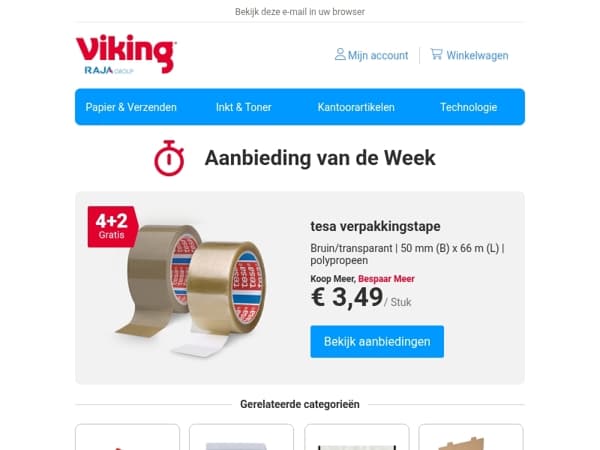 ⏰ 4+2 gratis op tesa verpakkingstape