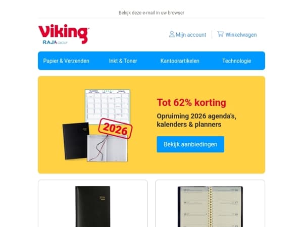 Tot 62% korting op agenda's, kalenders & planners