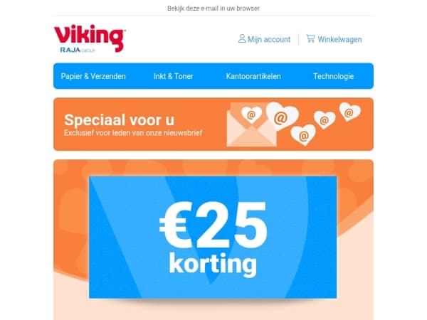 💌 Laatste kans: €25 korting op uw bestelling