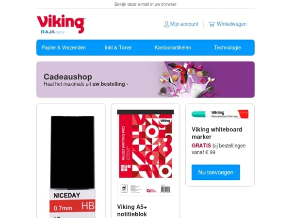 🎁 Gratis cadeau bij uw bestelling