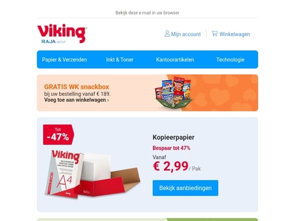 Kopieerpapier nu slechts 2,99