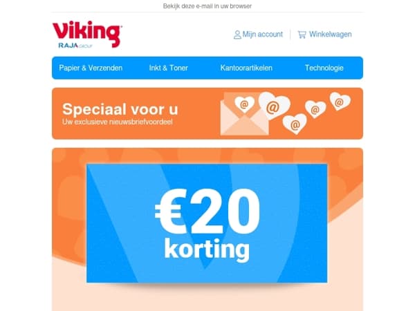 💌 €20 korting op uw bestelling