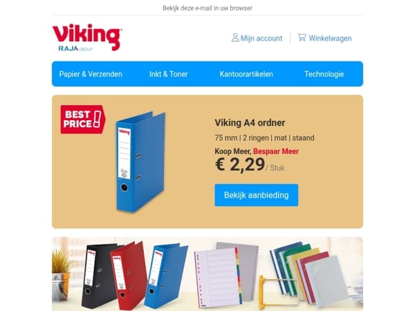 Tot €10 korting op ordners en toebehoren