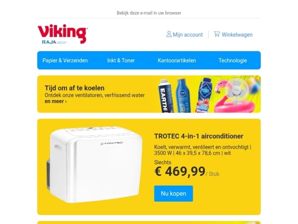 Ventilatoren & verfrissend water
