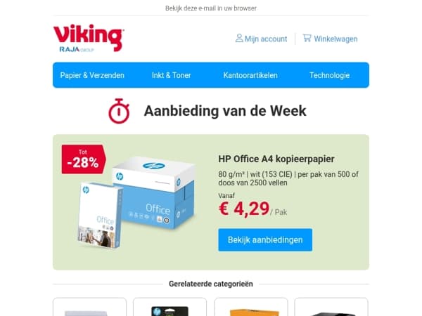 HP Office kopieerpapier vanaf 4,29