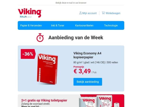 Slechts 3,49 voor kopieerpapier