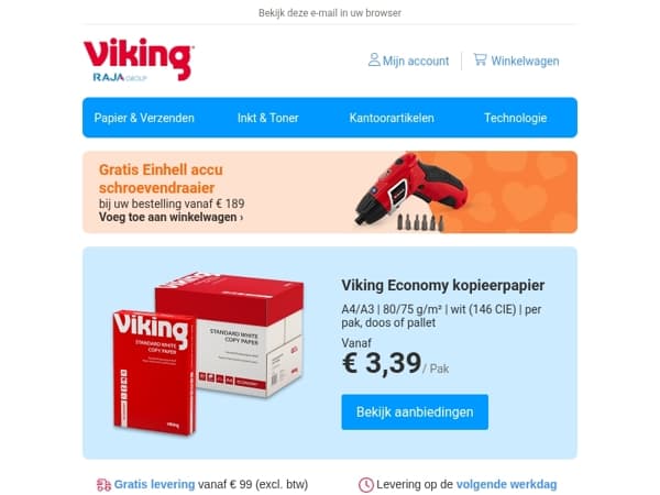 Viking Economy kopieerpapier vanaf 3,39