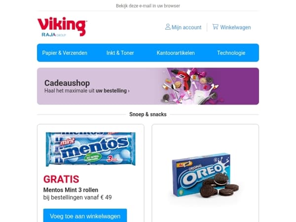 🎁 Gratis cadeau bij iedere bestelling