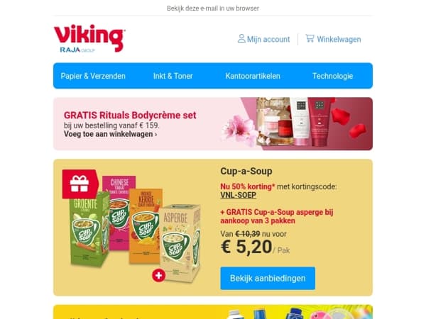 50% korting op Cup-a-Soup