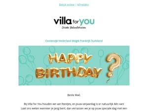 Wanneer ben je jarig? We willen je verrassen, Mail🥳 