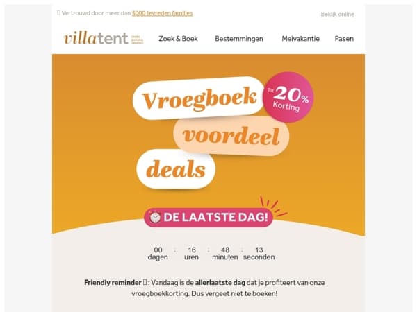 Friendly reminder: Dit is je laatste kans.