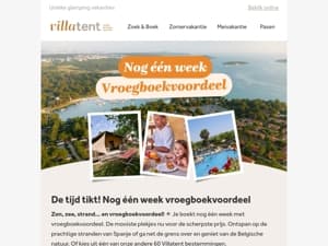 De tijd dringt! Nog één week vroegboekkorting 🏕️