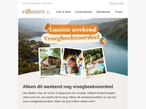 ☀️ Dit weekend is je laatste kans op vroegboekvoordeel
