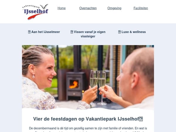 Vier de feestdagen op Vakantiepark IJsselhof! 🎅