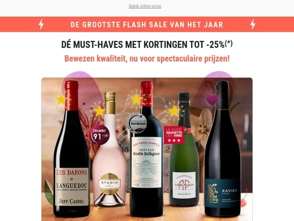 Mis het niet: de grootste FLASH SALE van het jaar!