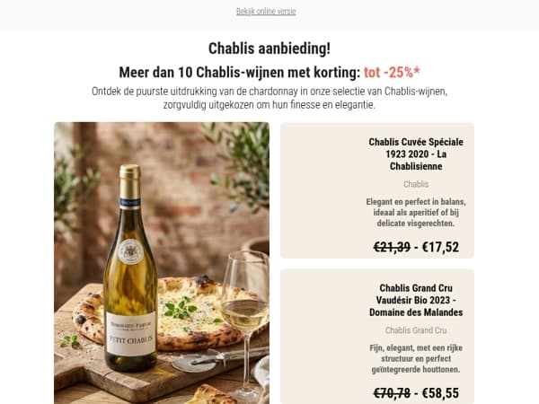 Chablis met korting: chardonnay vol finesse