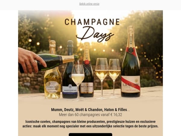 Champagne Days ✨🍾 Mumm, Moët & Chandon, Haton et filles, vanaf € 16,32