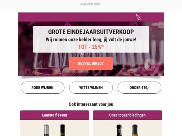 GIGA kelderopruiming - tot 25% korting!