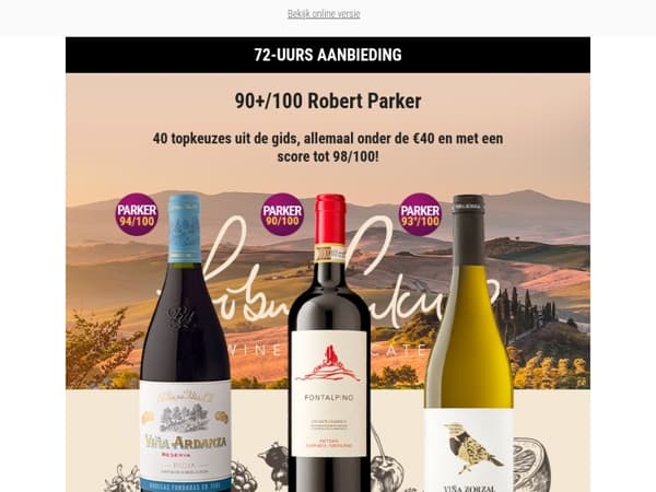 10% korting op de best beoordeelde wereldwijnen door R. Parker 🏅