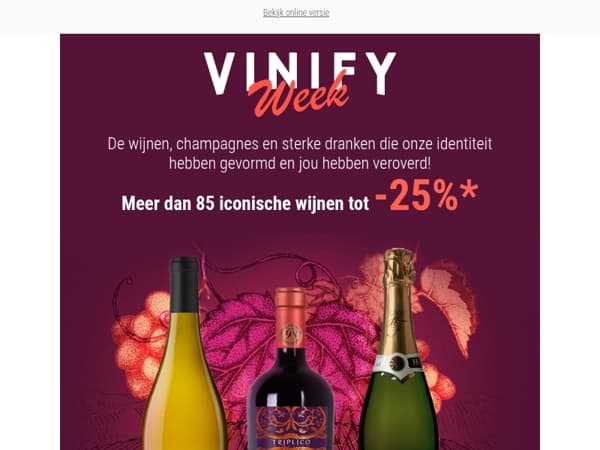 Vinify Week: iconen en favorieten tot -25%