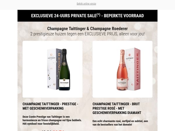 Alleen vandaag: exclusieve champagne deals 🥂
