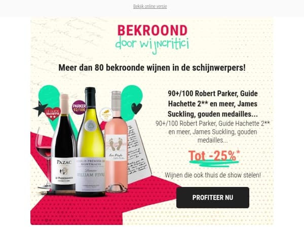 Bekroonde wijnen: nu tijdelijk afgeprijsd 🏅
