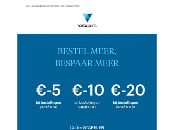 Binnenin: je code voor tot € -20 👀