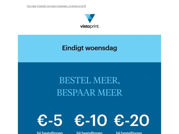 Bespaar tot € -20 op visitekaartjes, flyers, stickers … alles wat je wilt