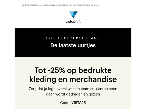 Alleen vandaag ⏰ Tot -25% op bedrukte kleding en favoriete merchandise