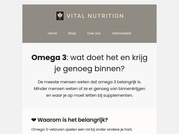 🐟 Krijg jij genoeg omega 3 binnen?