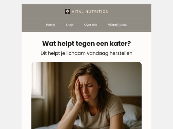 Kater? Zo kom je weer op gang ⚡