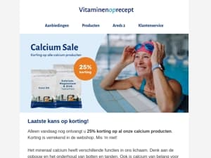 Laatste kans: 25% korting op calcium