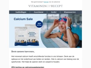 Profiteer van 25% korting op calcium