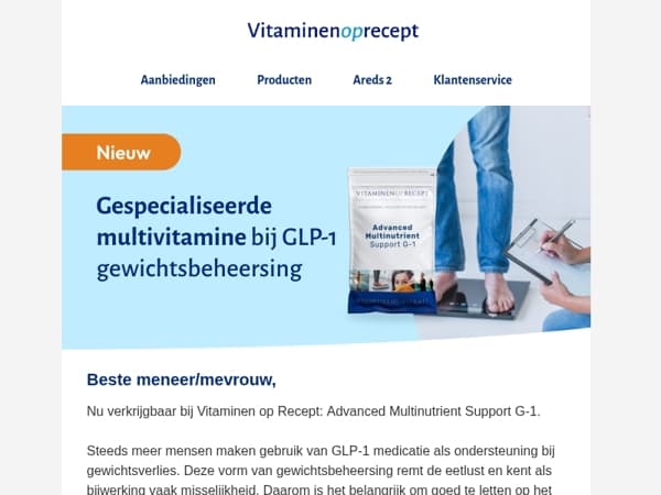 Dé multivitamine bij GLP-1 gewichtsbeheersing! 