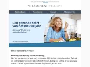 Ontvang 15% korting op uw bestelling!