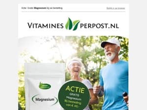 Actie: Gratis Magnesium bij uw bestelling.