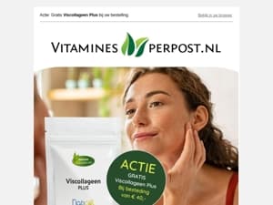 Actie: Gratis Viscollageen Plus bij uw bestelling.