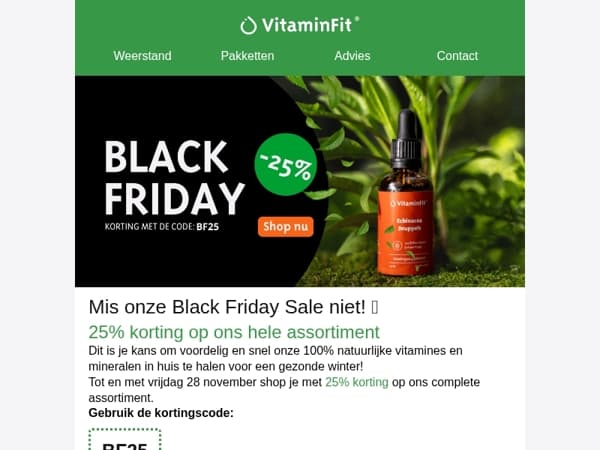 Mis onze Black Friday Sale niet! 🌿