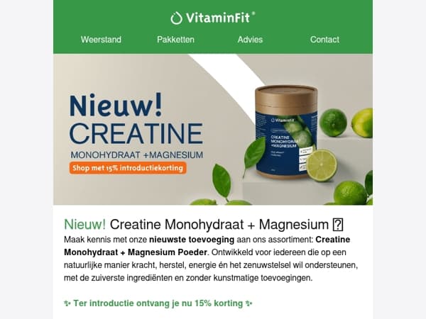 Nieuw! 🎉 Creatine Monohydraat + Magnesium