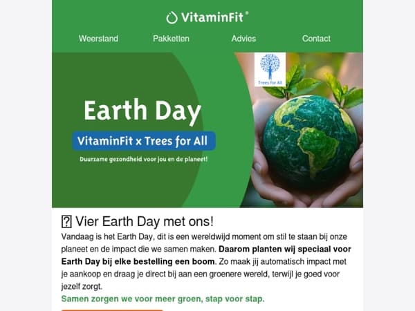 🌳 Bij elke bestelling planten wij een boom