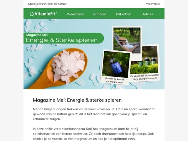Magazine Mei: Energie & sterke spieren 🍀💪