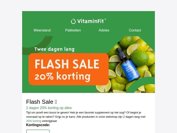 20% Flash Sale korting 🌿