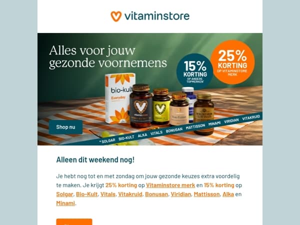 Kom ook naar de winkel voor jouw gezonde start