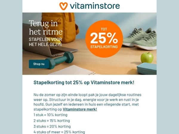Tot 25% korting - zo kom jij weer in het ritme!