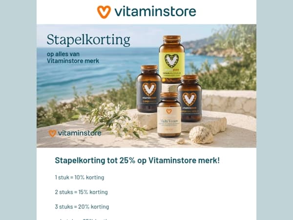 🧡Tot 25% korting op Vitaminstore merk🧡
